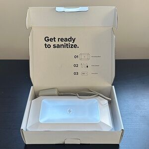White Phone Sanitizer with Power Adapter